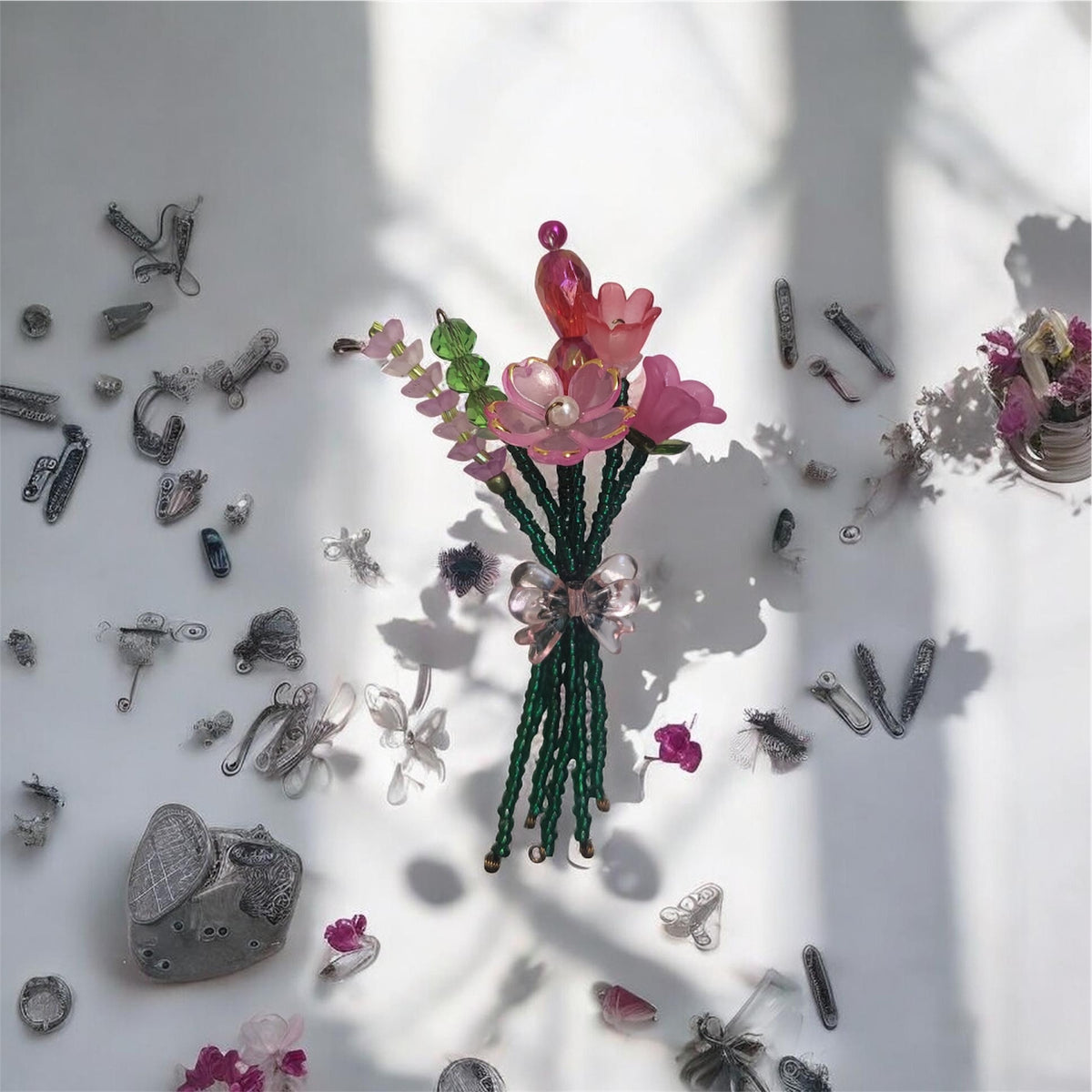 Magnetic beaded bouquet 💐
