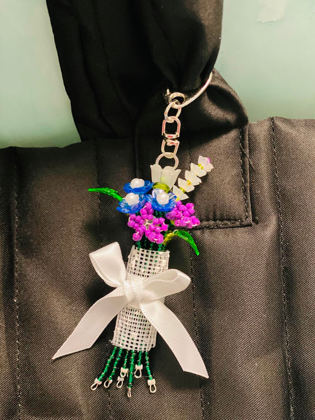 Mini forever bouquet keychain